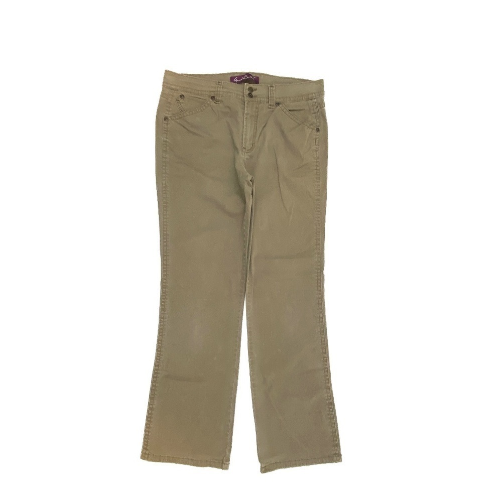 Gloria Vanderbilt Chino Pants‎ Women 14 Green Bootcut Khakis 3760